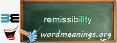WordMeaning blackboard for remissibility